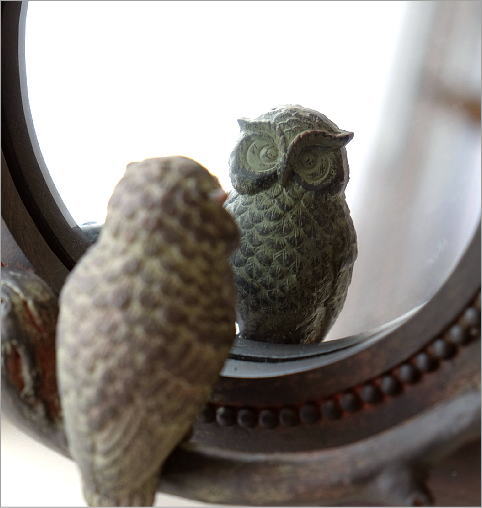 フクロウスタンドミラー(2)