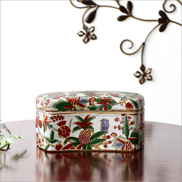 小物入れ 蓋付き 陶器 アクセサリーケース 小物収納 卓上 収納ボックス