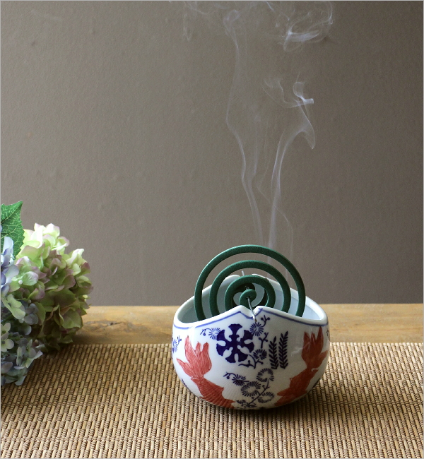 蚊取り線香入れ おしゃれ 陶器 金魚 蚊遣り 蚊やり 蚊遣り器 和風