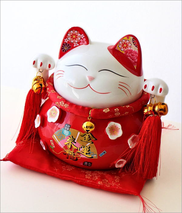 金運来福 招き猫の貯金箱 L(1)