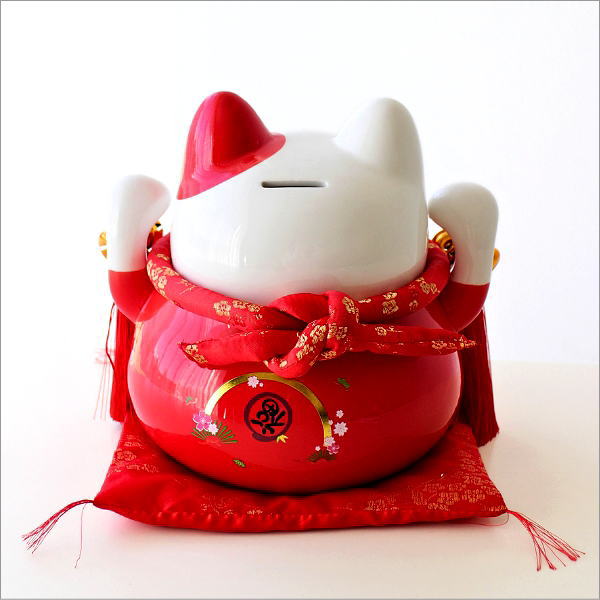 金運来福 招き猫の貯金箱 L(5)