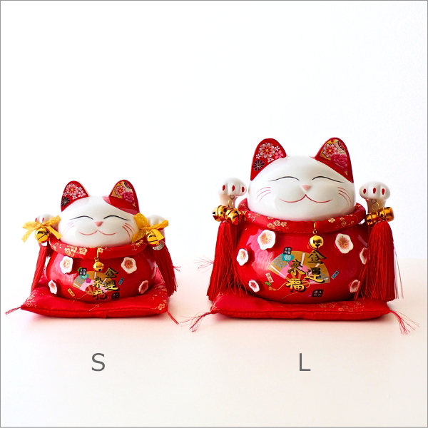 金運来福 招き猫の貯金箱 L(8)