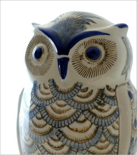 陶器のフクロウ貯金箱(2)