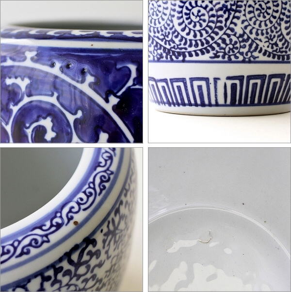 植木鉢 おしゃれ 陶器 火鉢 陶器鉢 メダカ鉢 金魚鉢 丸型 和風