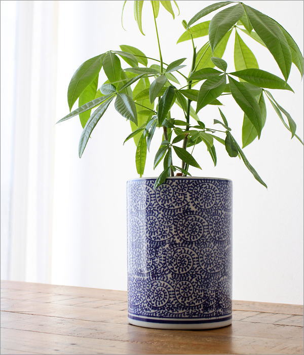 信楽焼 蛸唐草文様 火鉢鉢カバー青い渦巻き柄 日本伝統工芸品 楽天市場】【38時間限定15%OFFクーポン配布中】火鉢型ポット ひばち