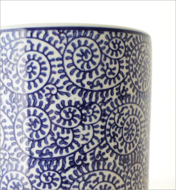 陶器の鉢カバー蛸唐草(2)