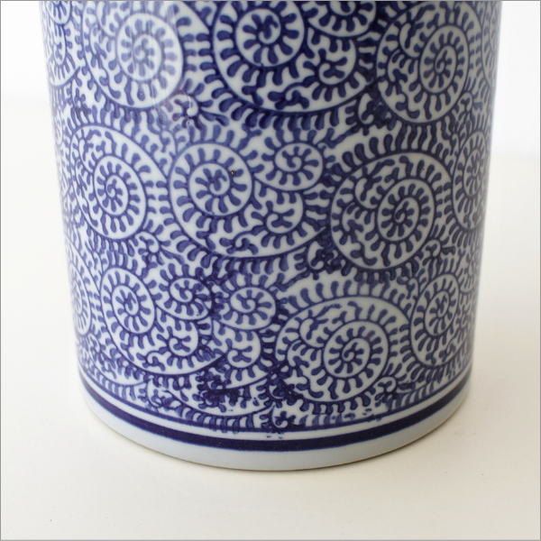 陶器の鉢カバー蛸唐草(4)