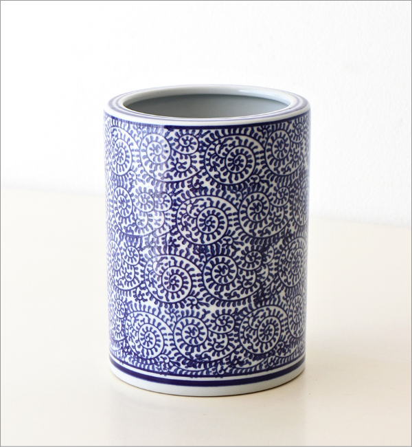 陶器の鉢カバー蛸唐草(6)