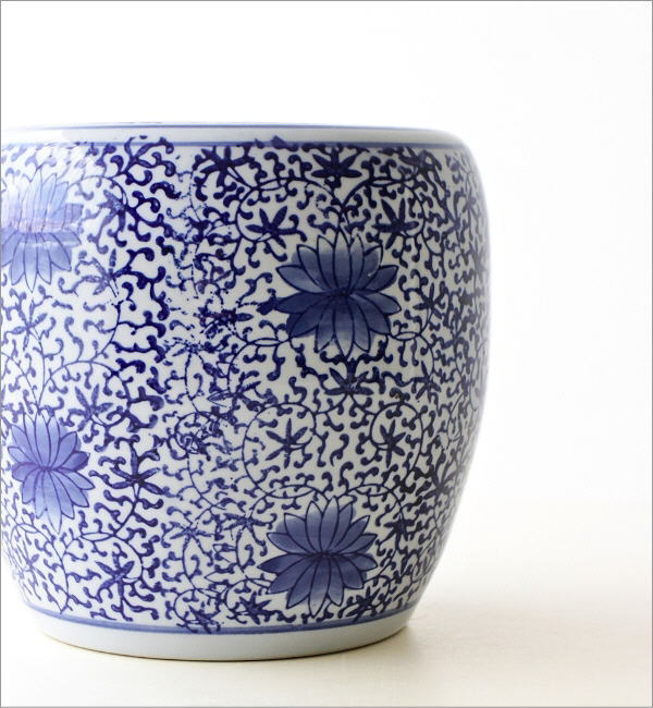 植木鉢 おしゃれ 陶器 火鉢 陶器鉢 メダカ鉢 金魚鉢 丸型 和風