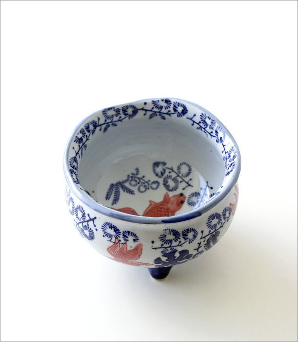 陶器の金魚鉢 S(4)