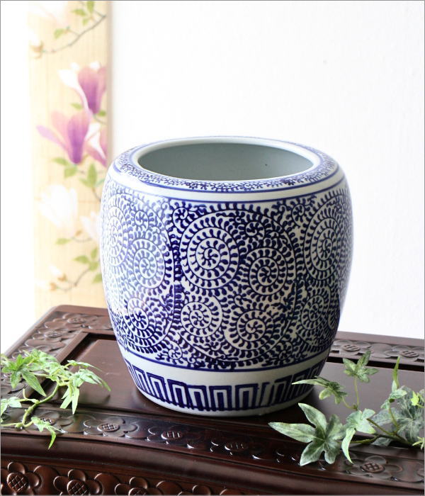 火鉢　陶器　大型　昭和レトロ　アンティーク　古民具　希少　金魚鉢 pottery 火鉢陶器大型昭和レトロアンティーク古民具希少金魚鉢 pottery