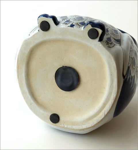 陶器のフクロウ貯金箱 L(4)