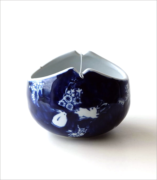 陶器かやり　藍うさぎ(6)