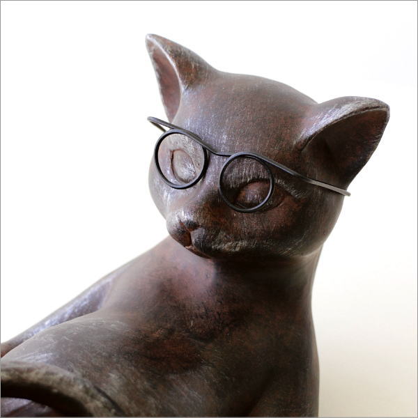 猫 置物 大きい アンティーク レトロ おしゃれ 可愛い オブジェ 玄関