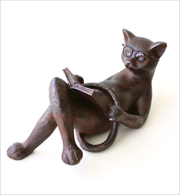 猫 置物 大きい アンティーク レトロ おしゃれ 可愛い オブジェ