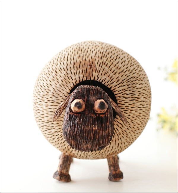 木彫の首振りヒツジ(2)