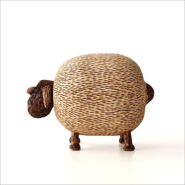 木彫の首振りヒツジ(3)