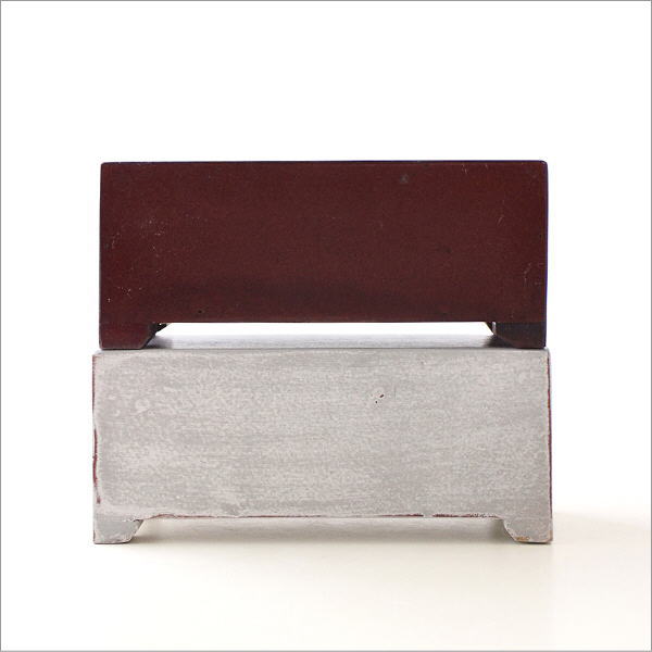 陶器の引き出しミニチェスト3個 ブルー＆ホワイト2タイプ(3)