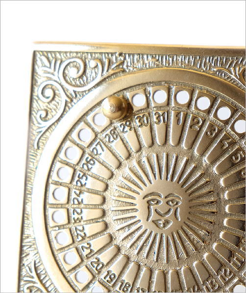 真鍮の太陽カレンダーのオブジェ(2)