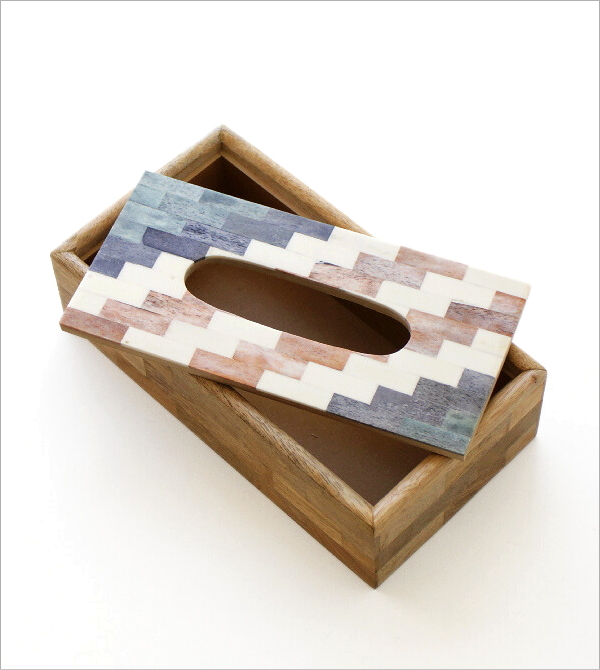 ボーンとウッドの ティッシュケース(3)