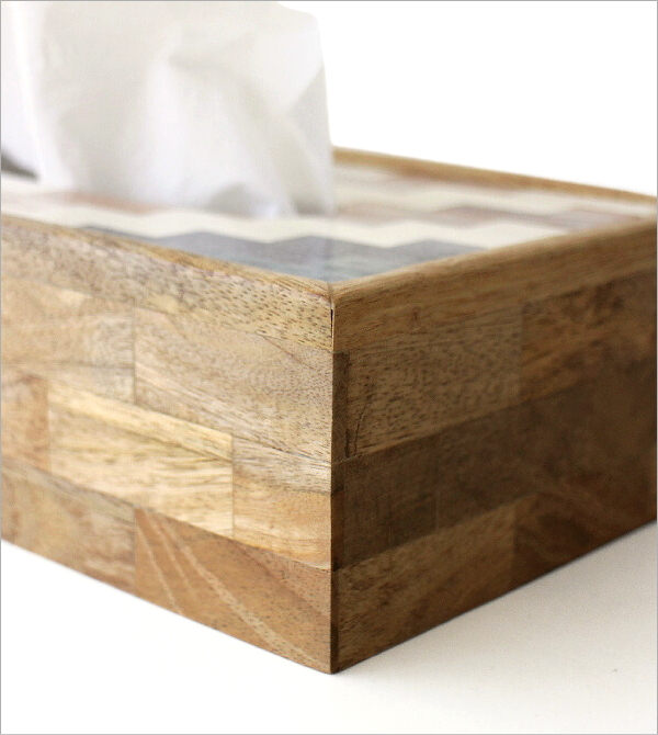 ボーンとウッドの ティッシュケース(4)