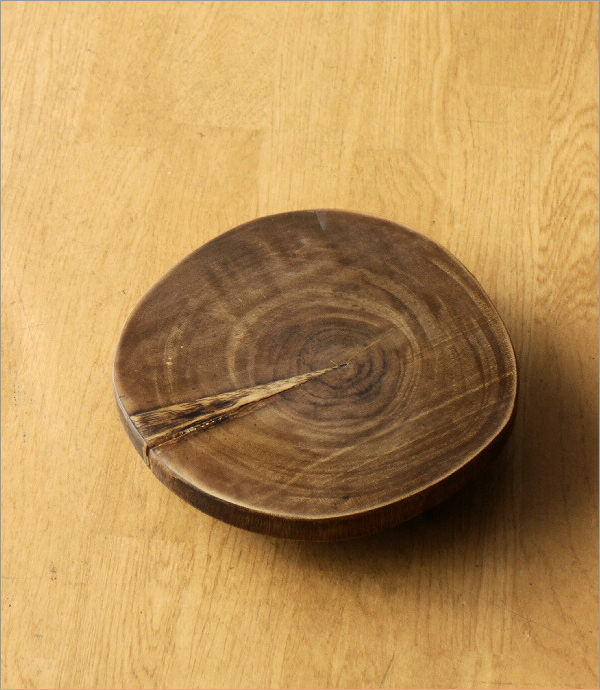 天然木のナチュラルな花台 ブラウン(1)