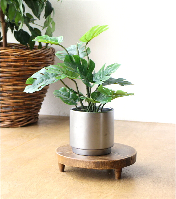 天然木のナチュラルな花台 ブラウン [tom6433] | ギギliving