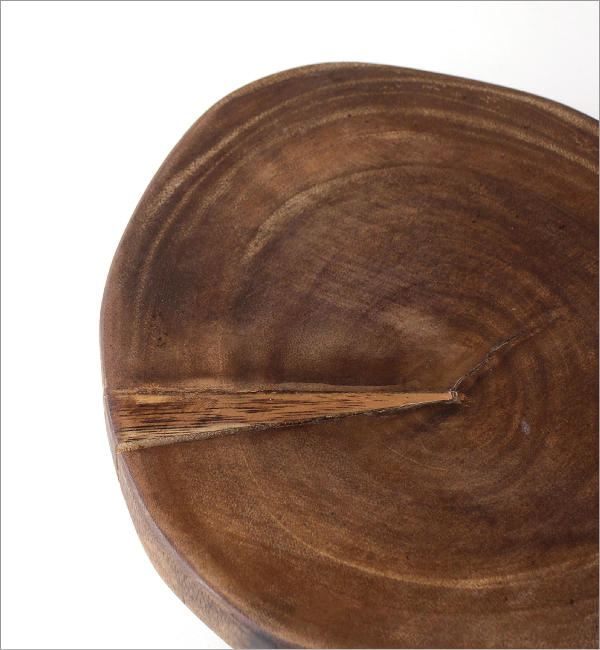 天然木のナチュラルな花台 ブラウン(3)