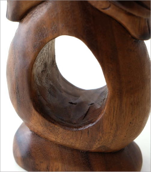 木彫りのペアフクロウ(4)