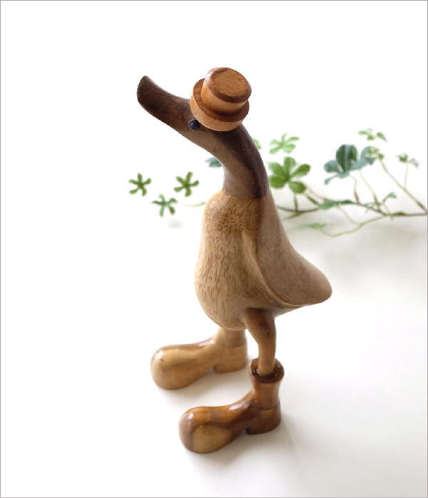 木彫りのダック ハット＆ブーツ(1)