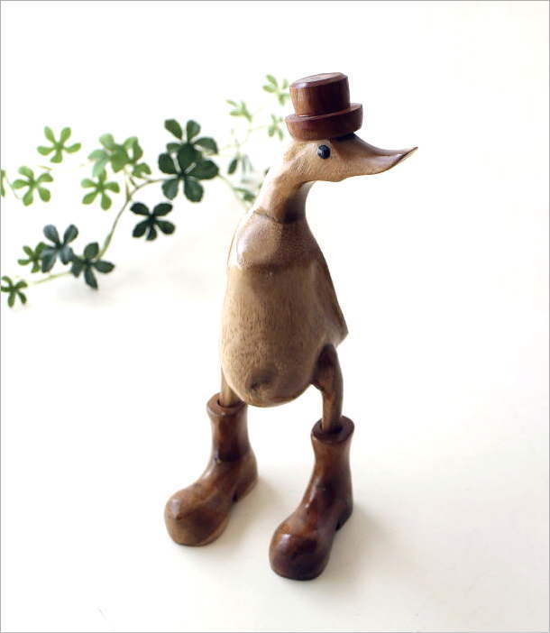 木彫りのダック ハット＆ブーツ(1)