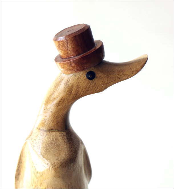 木彫りのダック ハット＆ブーツ(3)