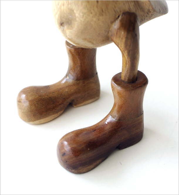 木彫りのダック ハット＆ブーツ(4)