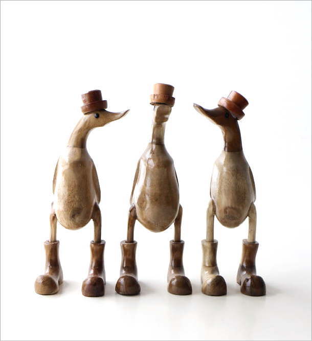 木彫りのダック ハット＆ブーツ(5)