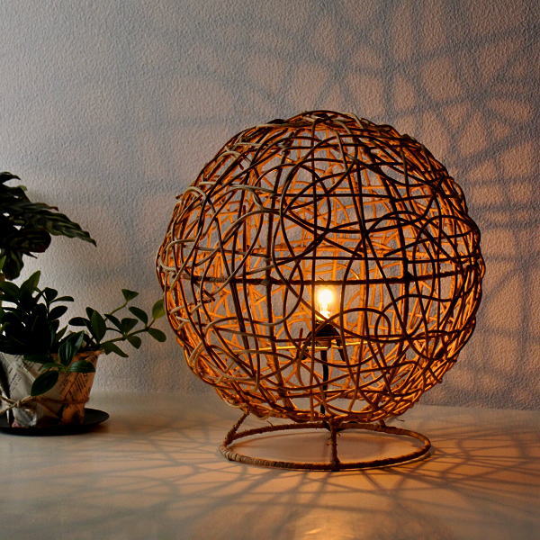 ラタン スタンドランプ ネスト