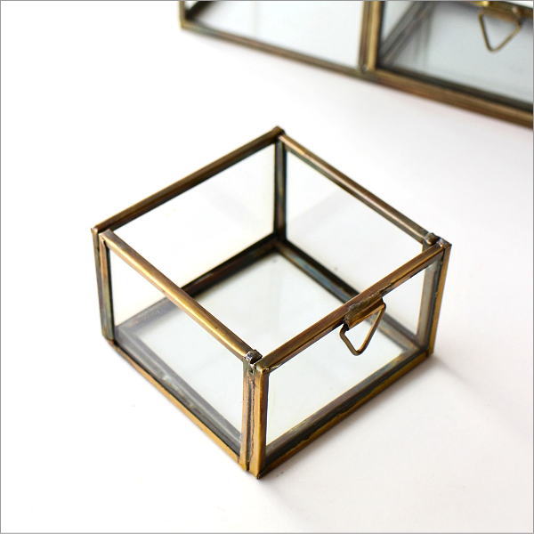 アイアンとガラスのミニチェスト 6ドロアー(4)