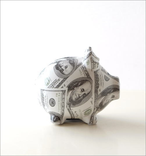 陶器のカラフル貯金箱 マネーブタ(4)