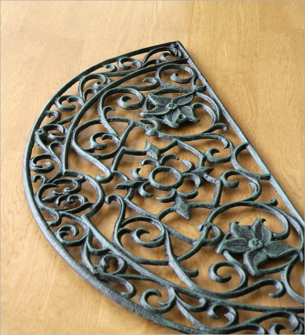 アイアンの玄関マット　ハーフラウンド(1)