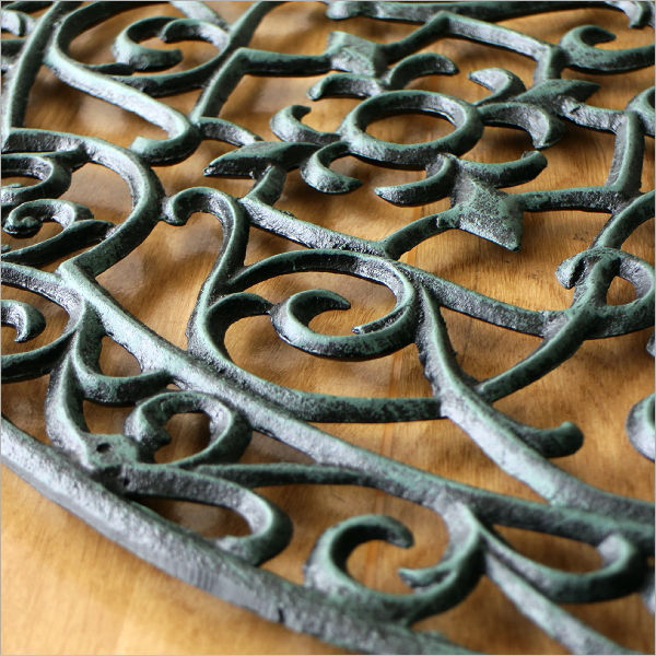 アイアンの玄関マット　ハーフラウンド(3)