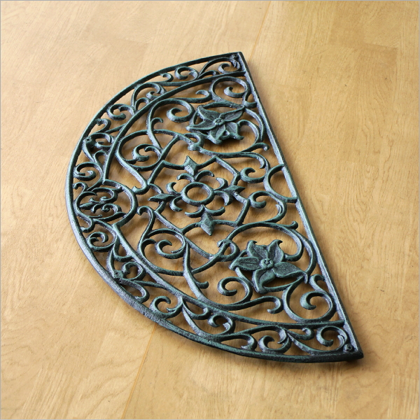 玄関マット 屋外 おしゃれ 半円 鉄製 エントランスマット 砂落とし