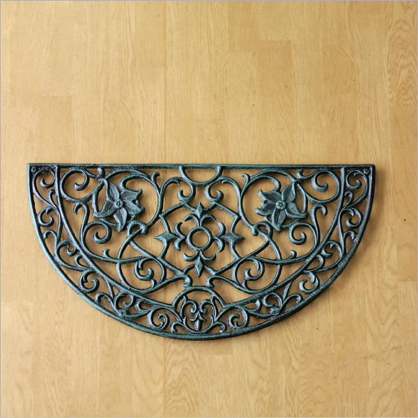 アイアンの玄関マット　ハーフラウンド(7)