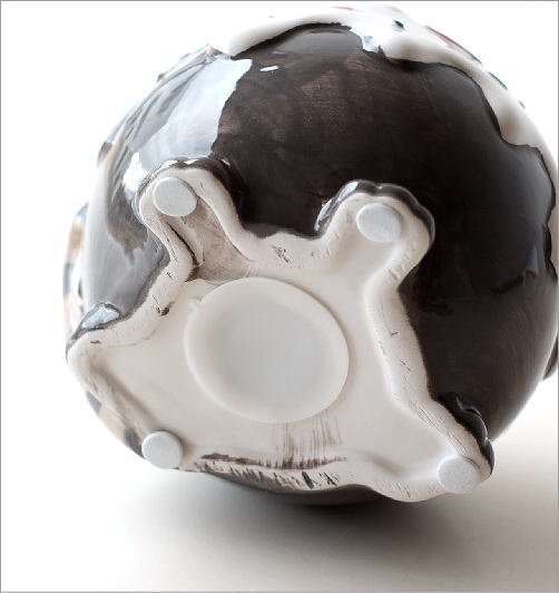 陶器の貯金箱 メガネネコ(4)