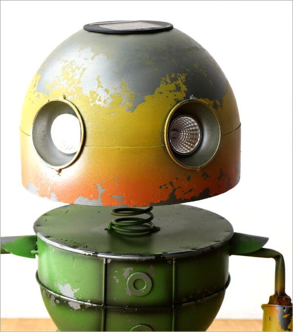 ソーラーライト付き ロボットの置物 B(2)