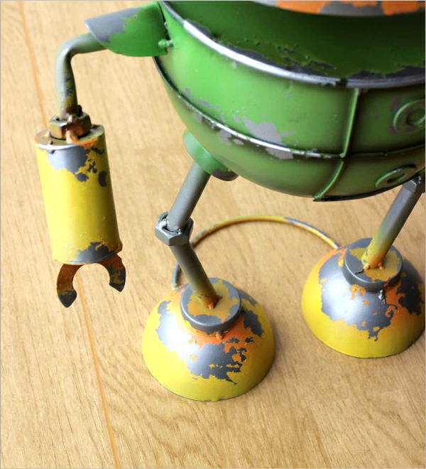 ソーラーライト付き ロボットの置物 B(3)