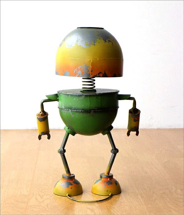 ソーラーライト付き ロボットの置物 B(6)