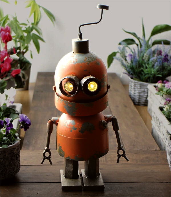 ソーラーライト付き ロボットの置物 A(5)