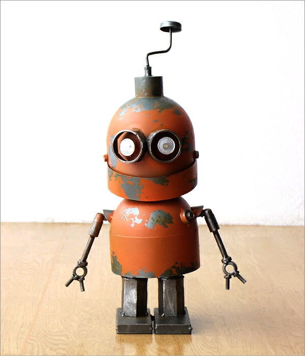 ソーラーライト付き ロボットの置物 A(8)