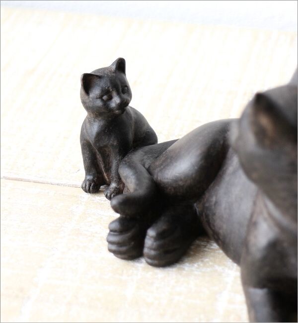 アンティーク　猫の小さい置物 猫 置物 おしゃれ アンティーク 小さい ネコ オブジェ 可愛い レトロ