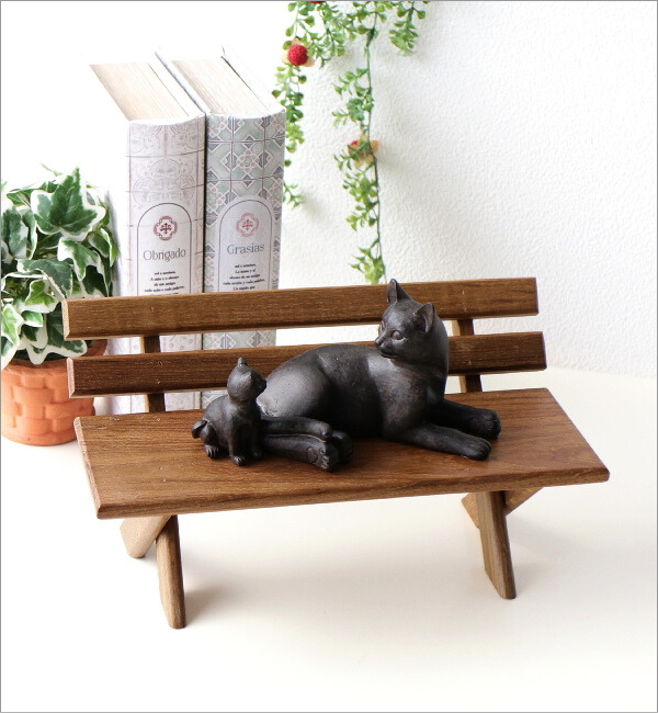 親子猫の小さな置物(5)