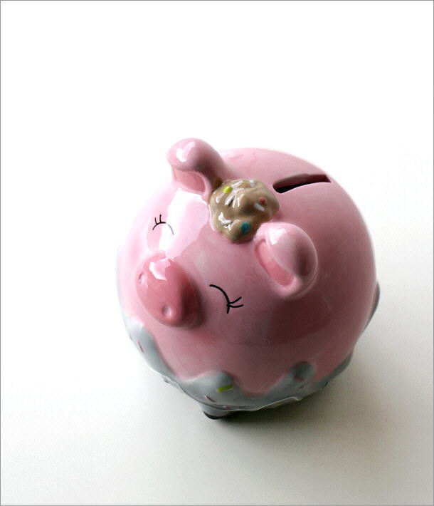 貯金箱 かわいい おしゃれ 陶器 ぶた 豚 可愛い 動物 アニマル インテリア オブジェ 置物 カラフル貯金箱 ブタ Toy4685 ギギliving